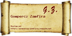 Gompercz Zamfira névjegykártya